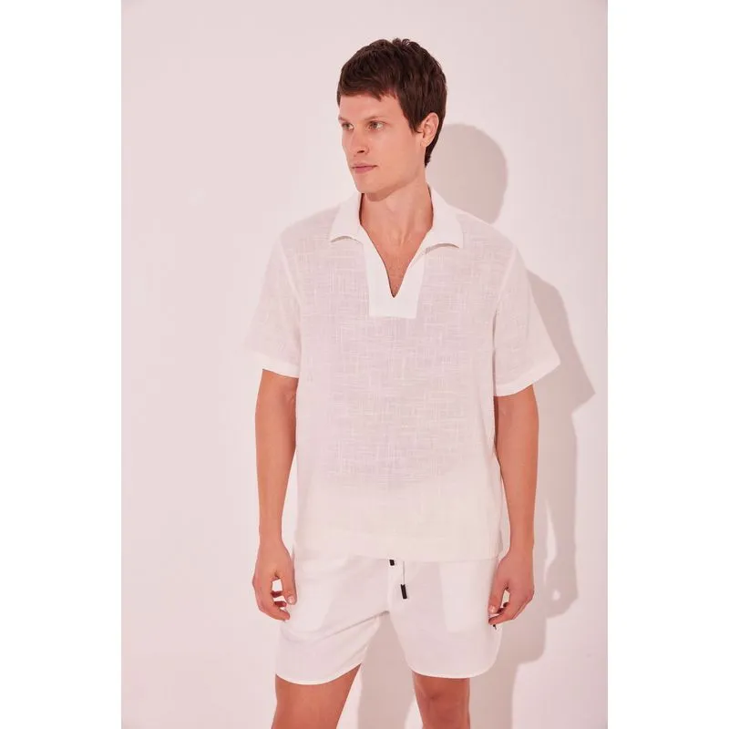 Camisa Bata Alvorecer OFF WHITE/OFF WHITE PP/XS