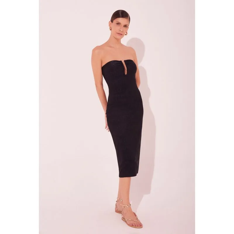Vestido Midi Escamas Preto PRETO/BLACK GG/XL