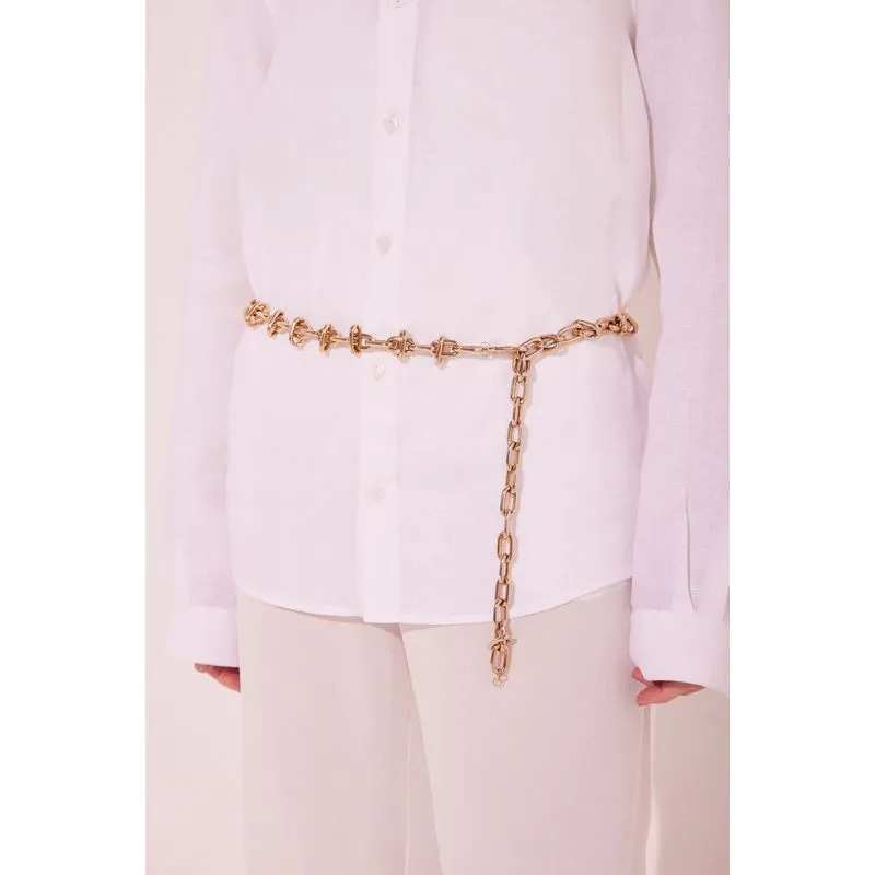 Cinto Fino Aacessórios Esplendor DOURADO/GOLDEN U/ONE SIZE