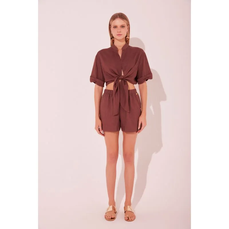 Short Casual Castanha Marrom MARROM/BROWN GG/XL