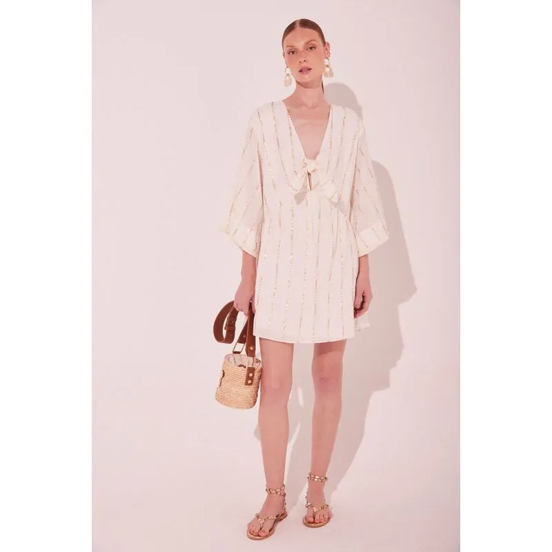 Vestido Curto Leveza Off White OFF WHITE/OFF WHITE GG/XL