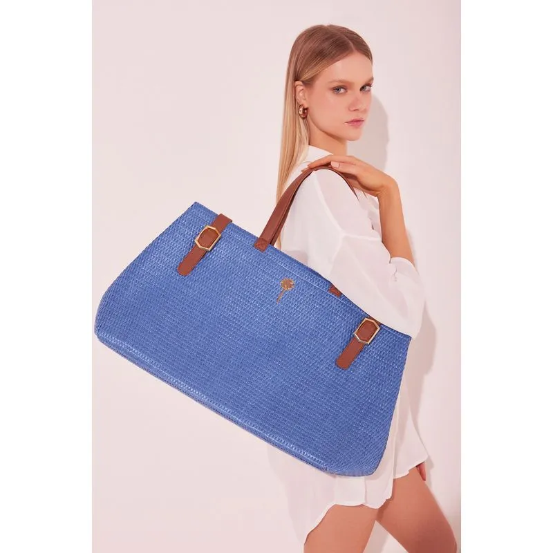 Bolsa Tote Aacessórios Rústicos AZUL MARINHO/NAVY BLU U/ONE SI