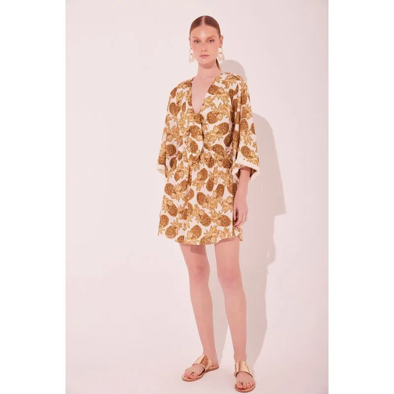 Vestido Curto Abacaxi OFF WHITE/OFF WHITE G/L