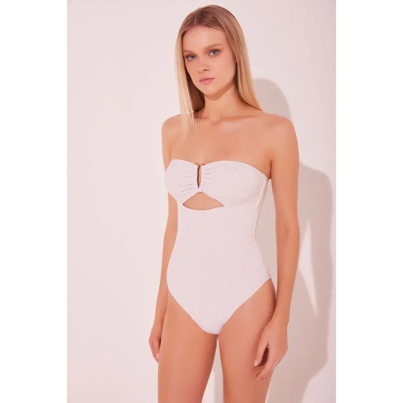 Maiô Faixa Flocos OFF WHITE/OFF WHITE PP/XS
