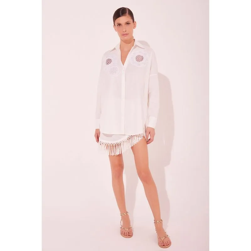 Camisa Manga Longa Croche Off White OFF WHITE/OFF WHITE GG/XL