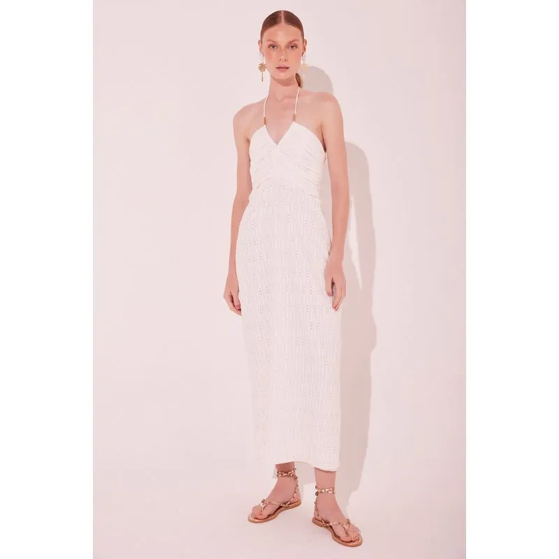 Vestido Midi Amar Off White OFF WHITE/OFF WHITE 42