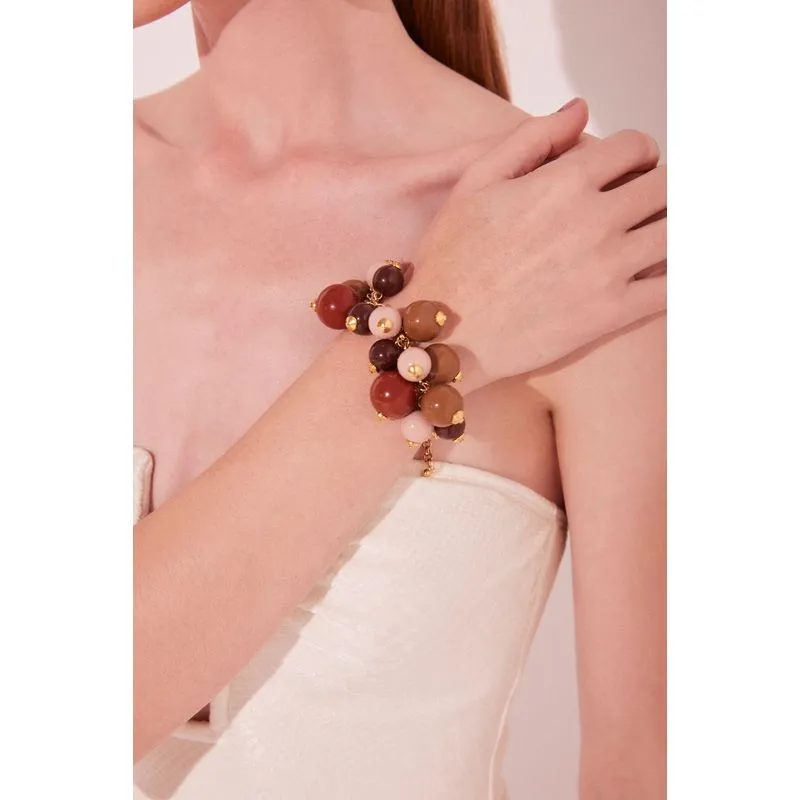 Pulseira de Resina Acessórios Esplendor MARROM/BROWN U/ONE SIZE