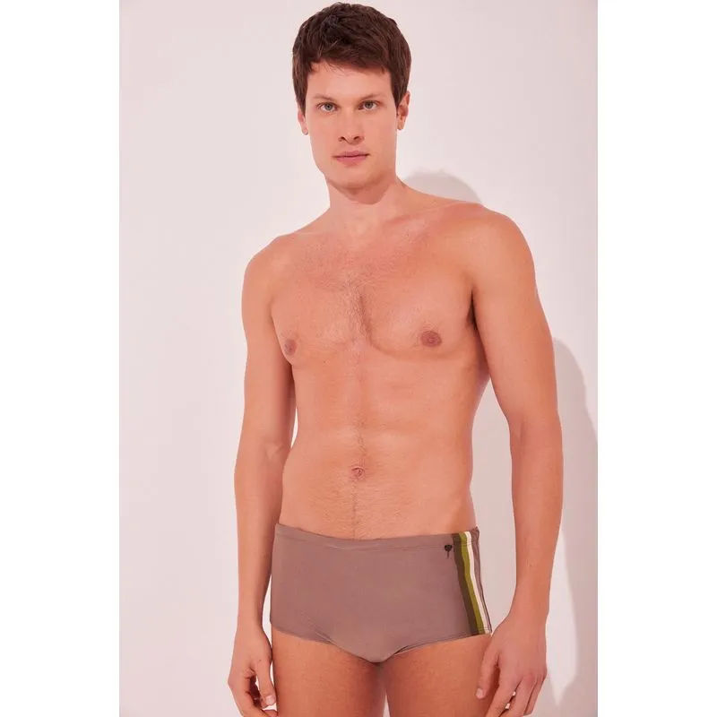 Sunga Larga Liso MARROM/BROWN PP/XS