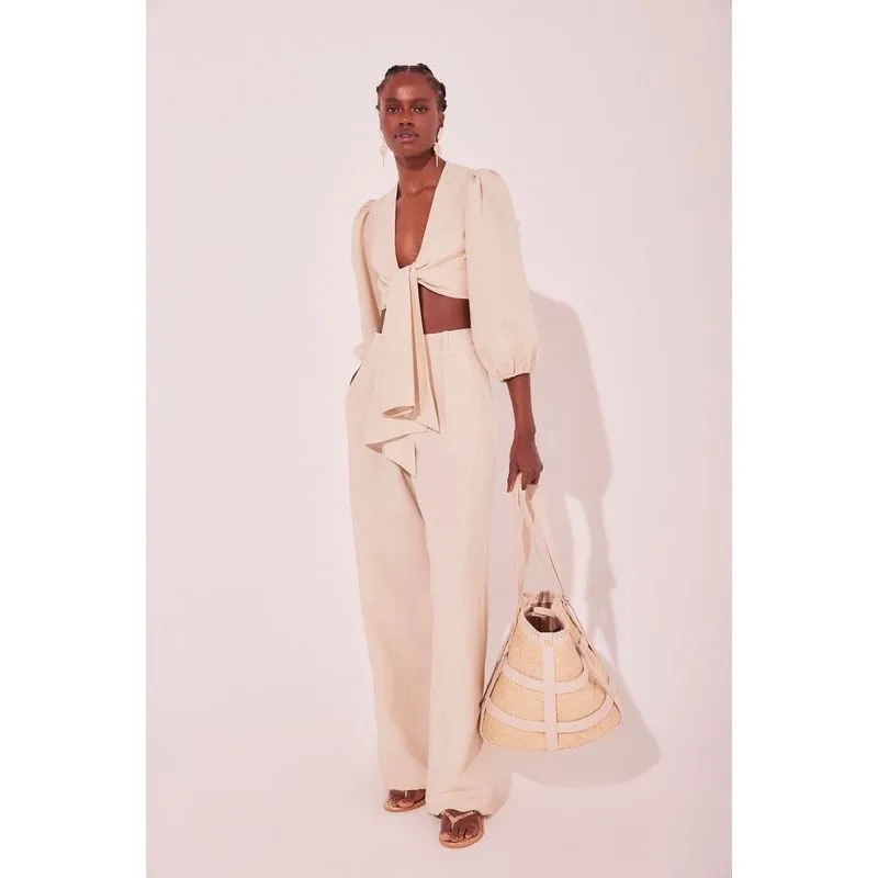 Top Cropped Frutas Bege BEGE/BEIGE P/S