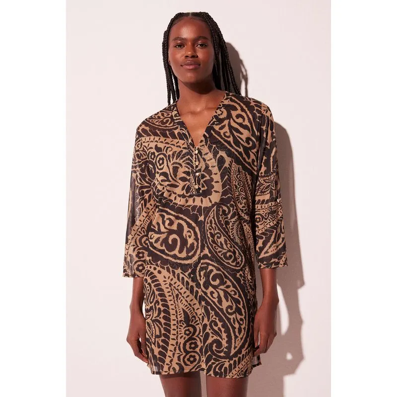 Vestido Curto Manteaux PRETO/BLACK P/S