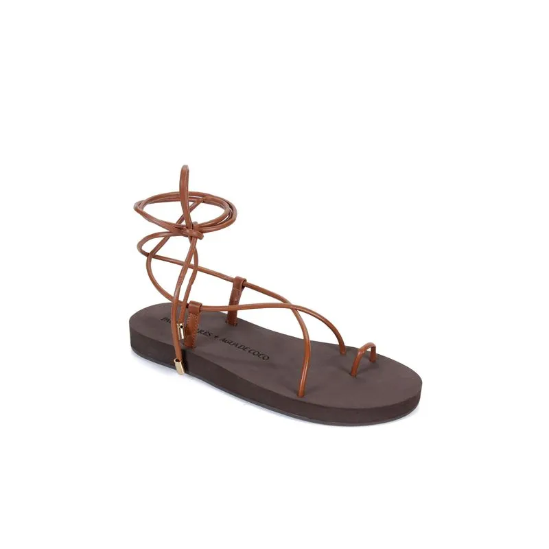 Rasteira Canoa Saturno MARROM/BROWN 35