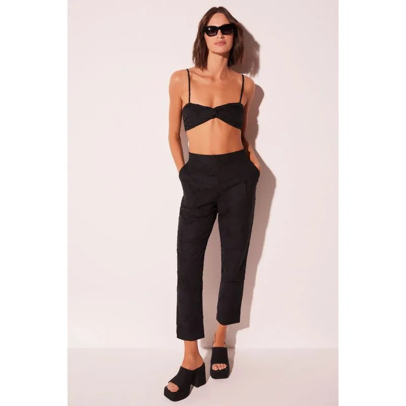 Calça Slim Fit Jacquard Cashmere PRETO/BLACK M/M