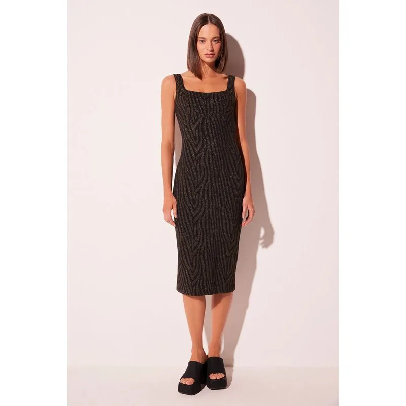 Vestido Midi Campos PRETO/BLACK PP/XS