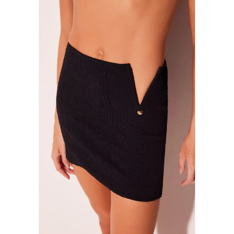 Saia Curta Croco PRETO/BLACK G/L