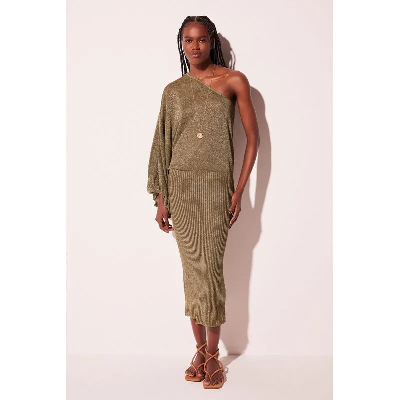 Vestido Midi Silhueta Verde VERDE/GREEN GG/XL