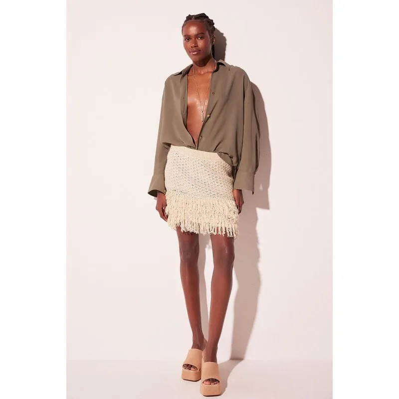 Saia Curta Voz Bege BEGE/BEIGE P/S