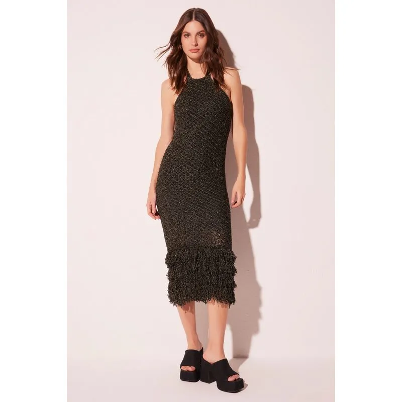 Vestido Midi Voz Preto PRETO/BLACK P/S