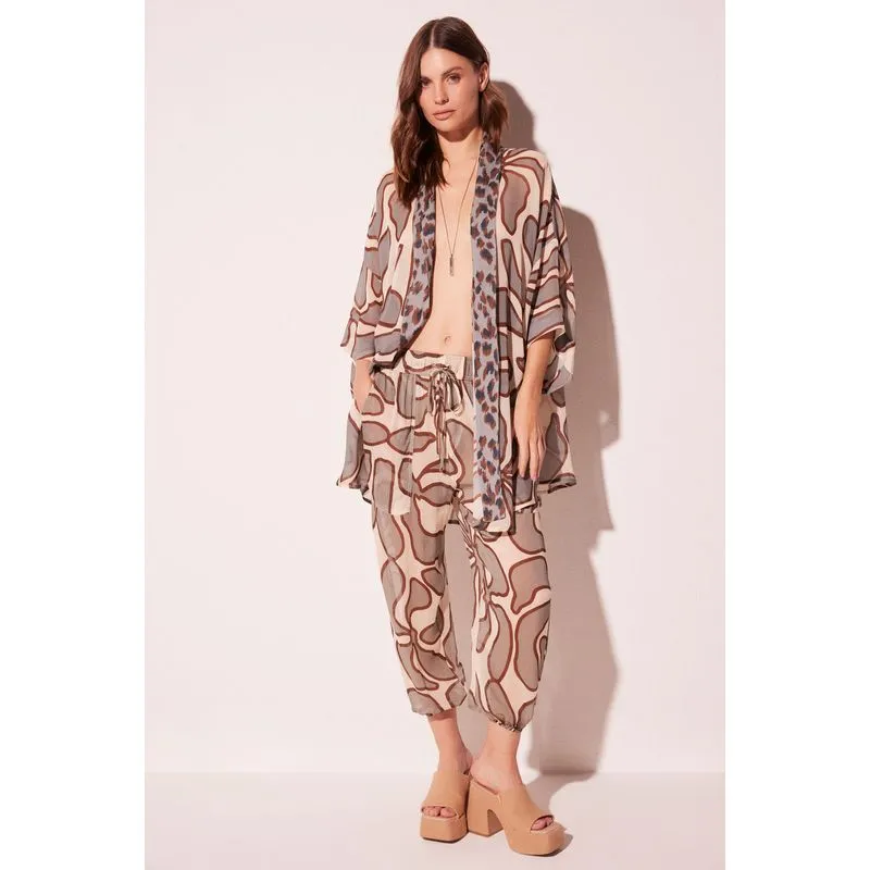 Calça Baggy Palmeira Pincelada BEGE/BEIGE PP/XS
