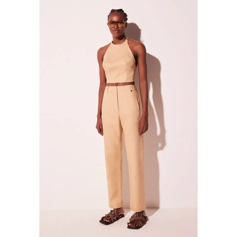 Calça Slim Fit Reflexo Bege BEGE/BEIGE 36