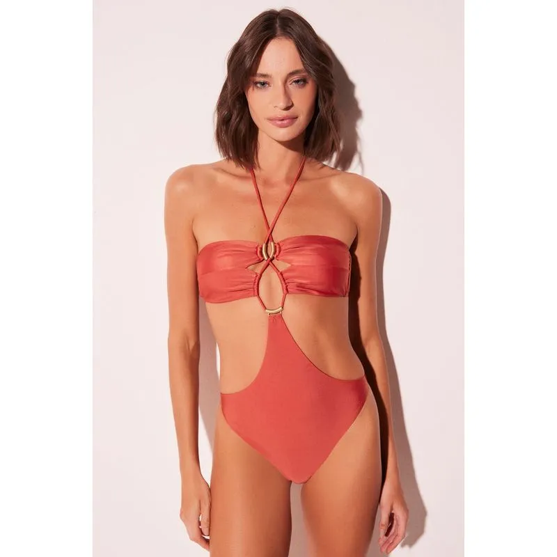 Maiô Engana Mamãe Terracota VERMELHO/RED M/M