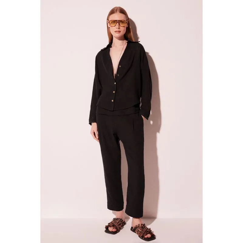 Camisa Manga Longa Sereno Preto PRETO/BLACK P/S