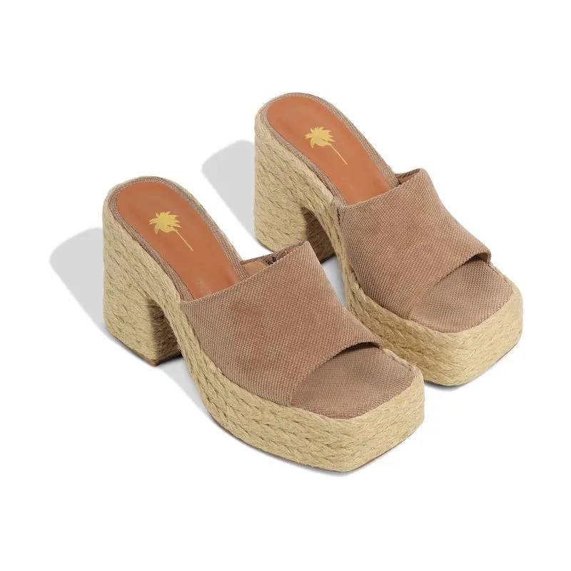 Sandália Salto Médio Acessórios Sol BEGE/BEIGE 40