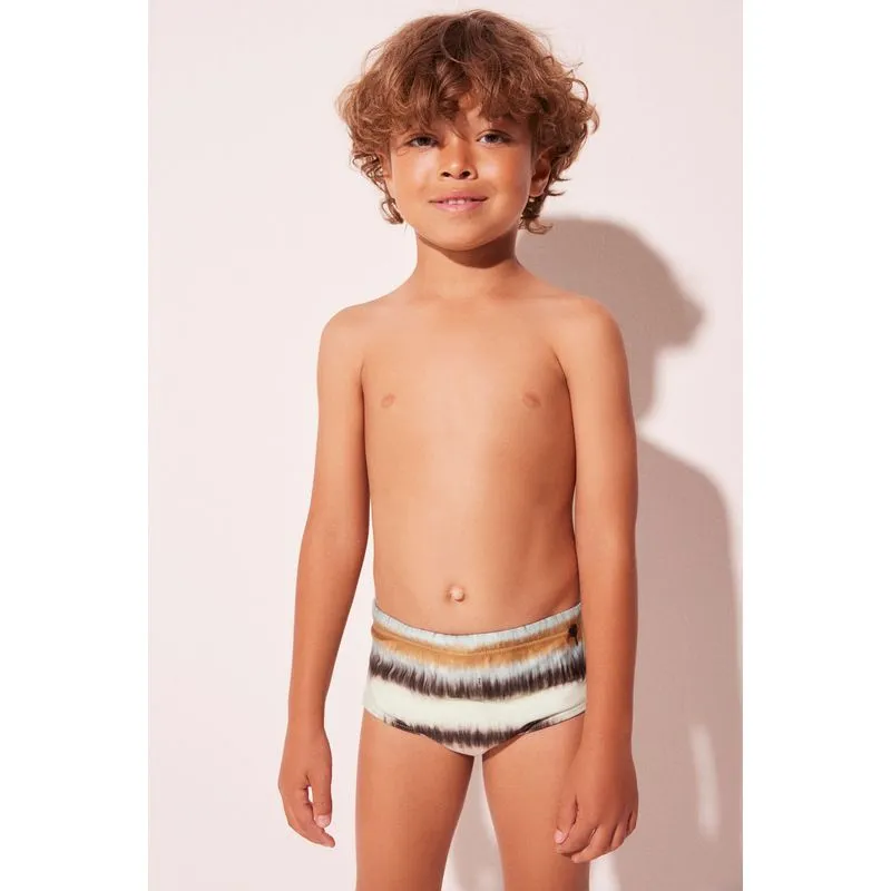 Sunga Infantil Larga Listrado Tie Dye AZUL/BLUE 2 A 3