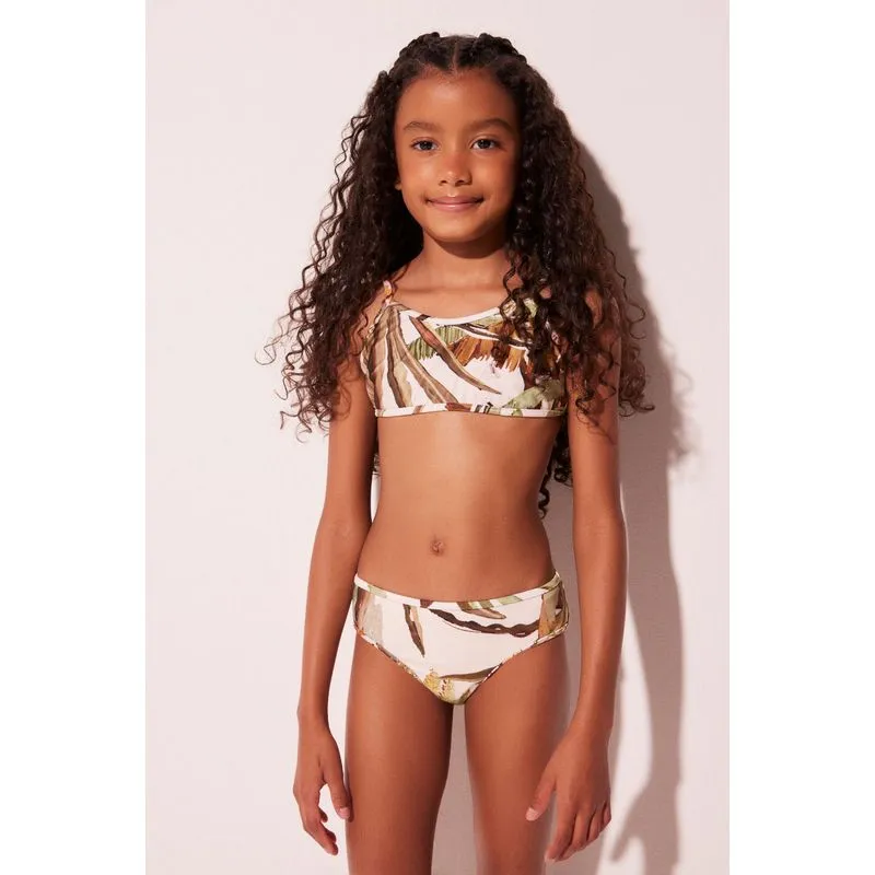Biquíni Infantil Camiseta Sombra OFF WHITE/OFF WHITE 2 A 3