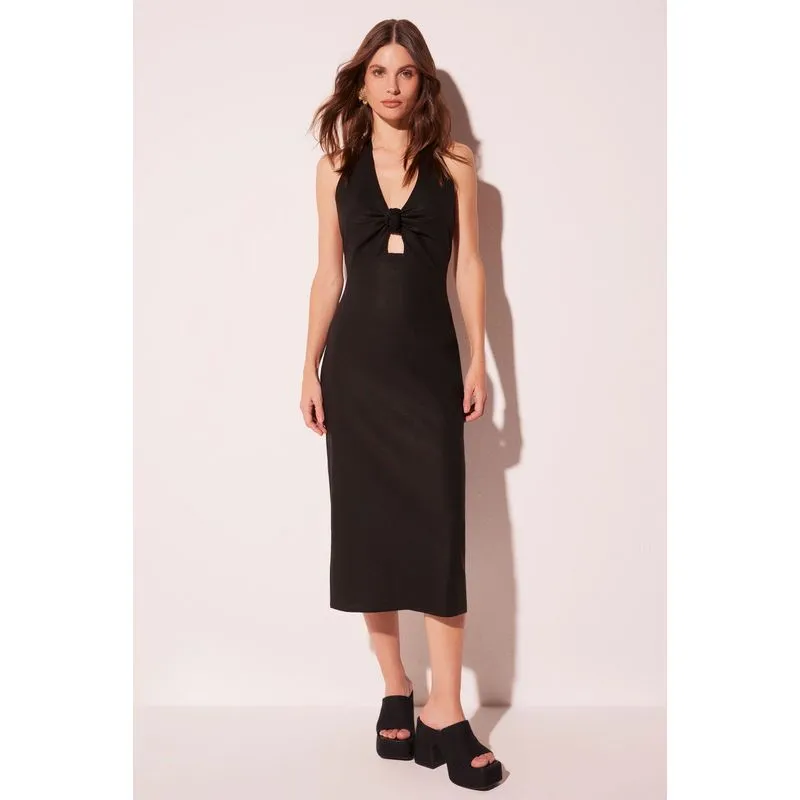 Vestido Midi Sereno Preto PRETO/BLACK P/S