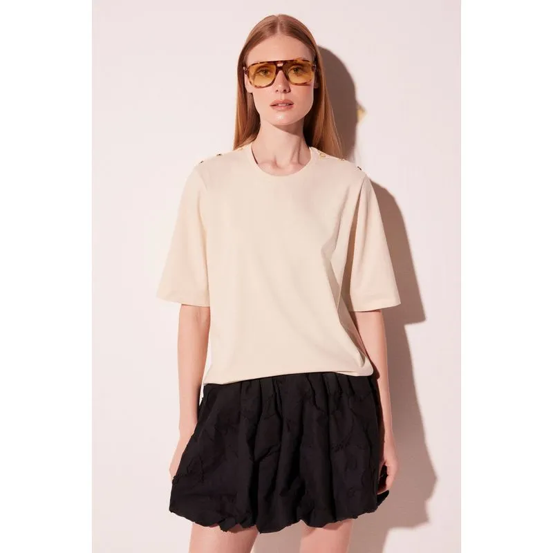 Camiseta Manga Curta Sereno Bege BEGE/BEIGE GG/XL
