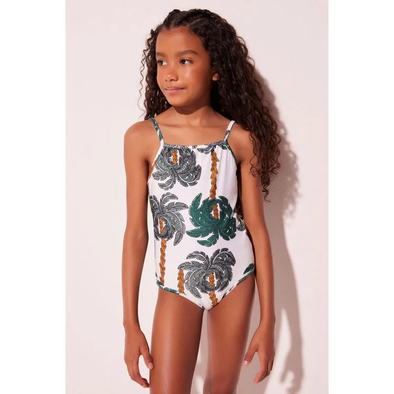 Maiô Infantil Camiseta Fênix OFF WHITE/OFF WHITE 4 A 5