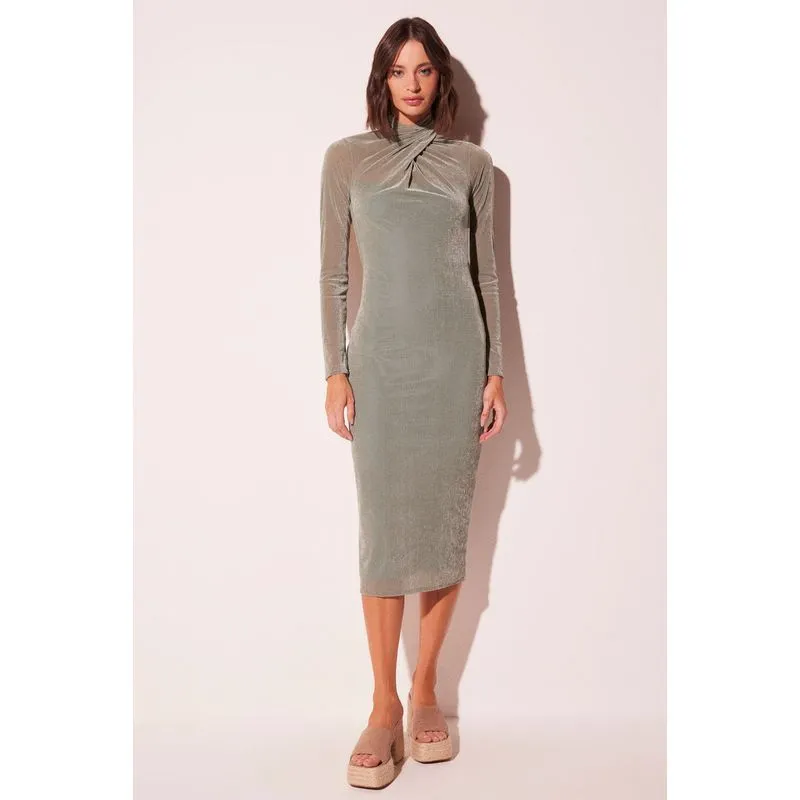Vestido Midi Tecelagem Azul AZUL/BLUE PP/XS