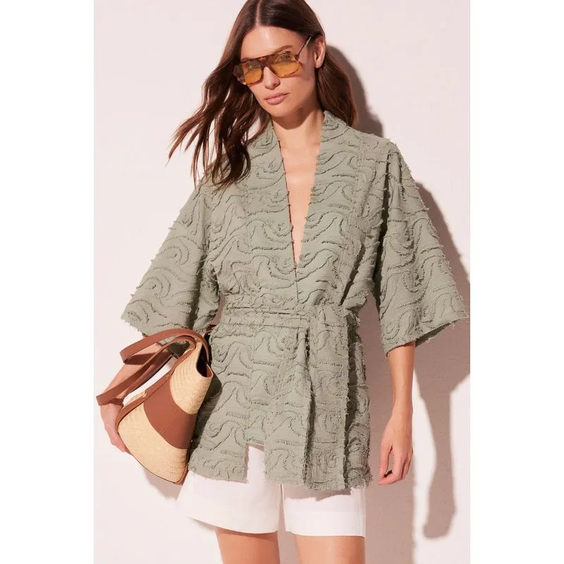 Capa Kimono Curto Esmeralda VERDE/GREEN G/L