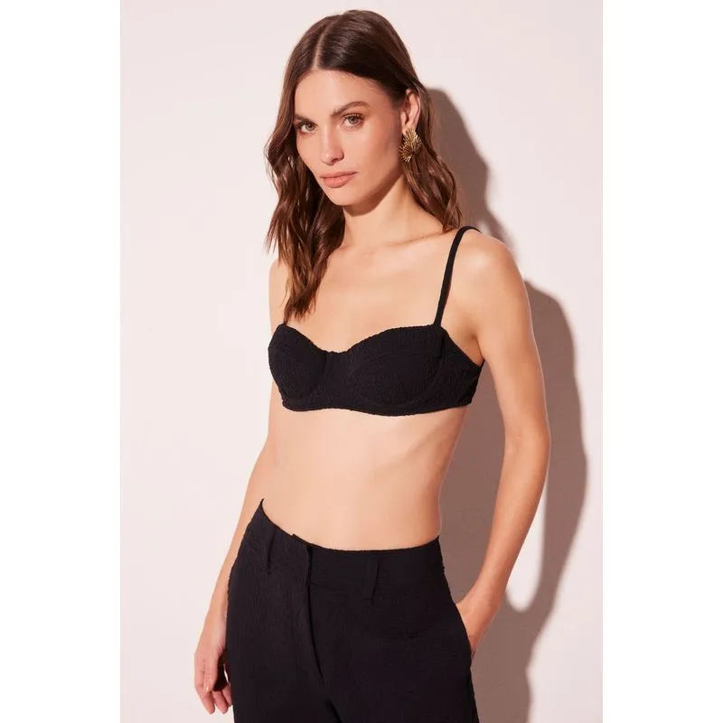 Top Alça Croco PRETO/BLACK GG/XL