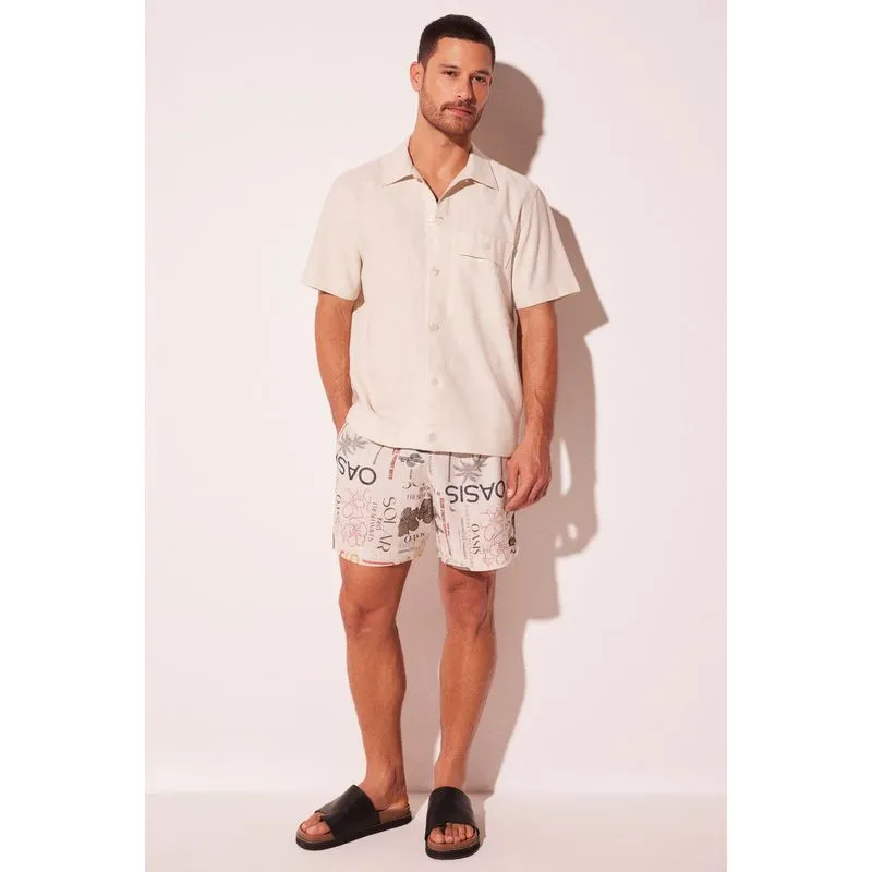 Short Casual Carimbos BEGE/BEIGE GG/XL