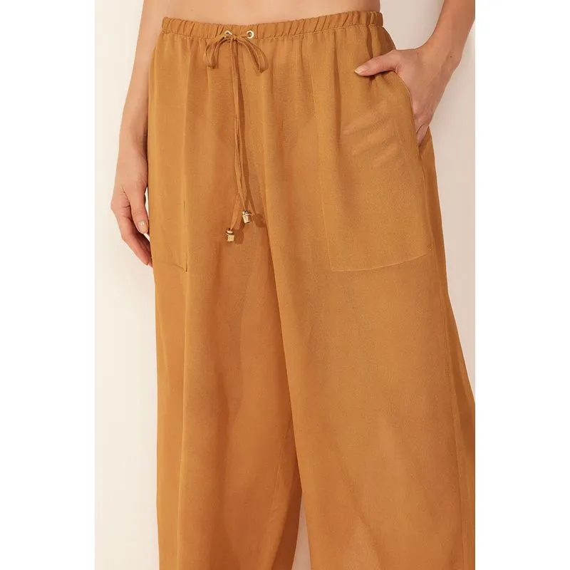 Calça Pantalona Refúgio MARROM/BROWN G/L