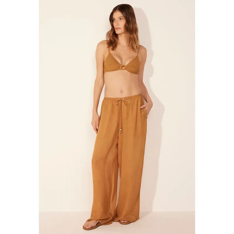 Calça Pantalona Refúgio MARROM/BROWN GG/XL