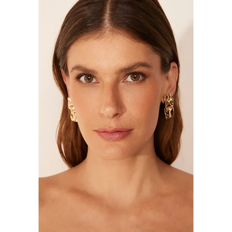Brinco Metal Acessórios Ilhas DOURADO/GOLDEN U/ONE SIZE