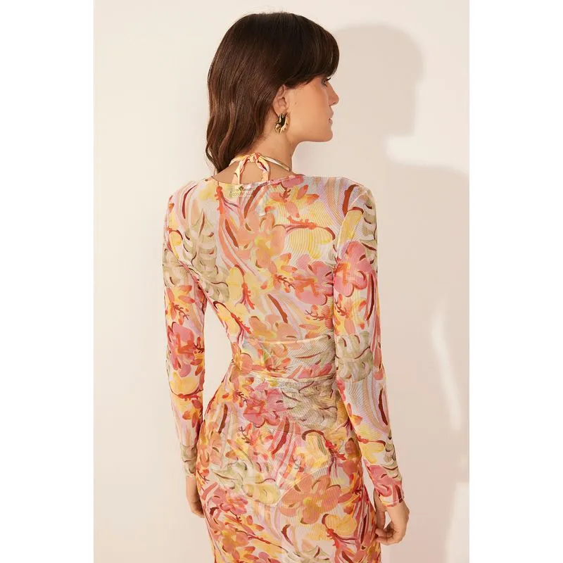 Blusa Manga Longa Arte Floral ROSA/PINK M/M