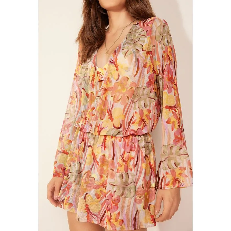 Vestido Curto Arte Floral ROSA/PINK GG/XL