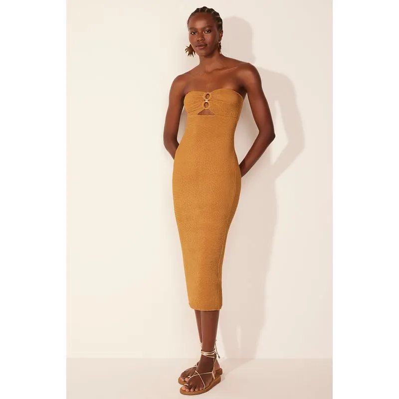 Vestido Midi Abrolhos Laranja LARANJA/ORANGE GG/XL