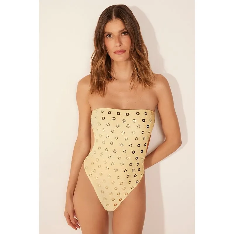 Maiô Faixa Ostras Amarelo AMARELO/YELLOW PP/XS