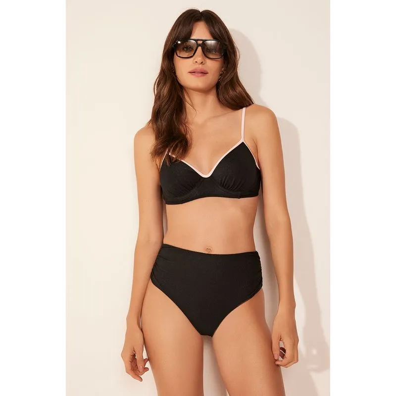 Biquíni Calcinha Lateral Larga Turmalina PRETO/BLACK GG/XL