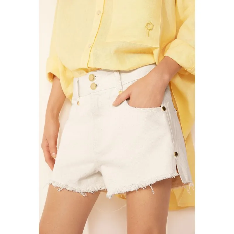 Short Jeans Coral Branco BRANCO/WHITE 36