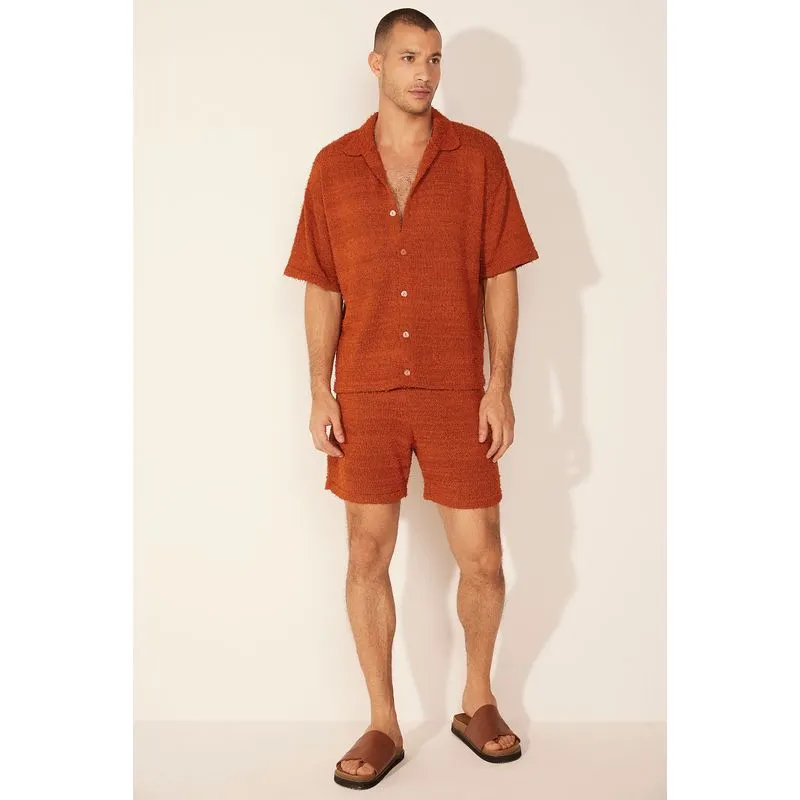 Camisa Manga Coqueiral Marrom MARROM/BROWN P/S