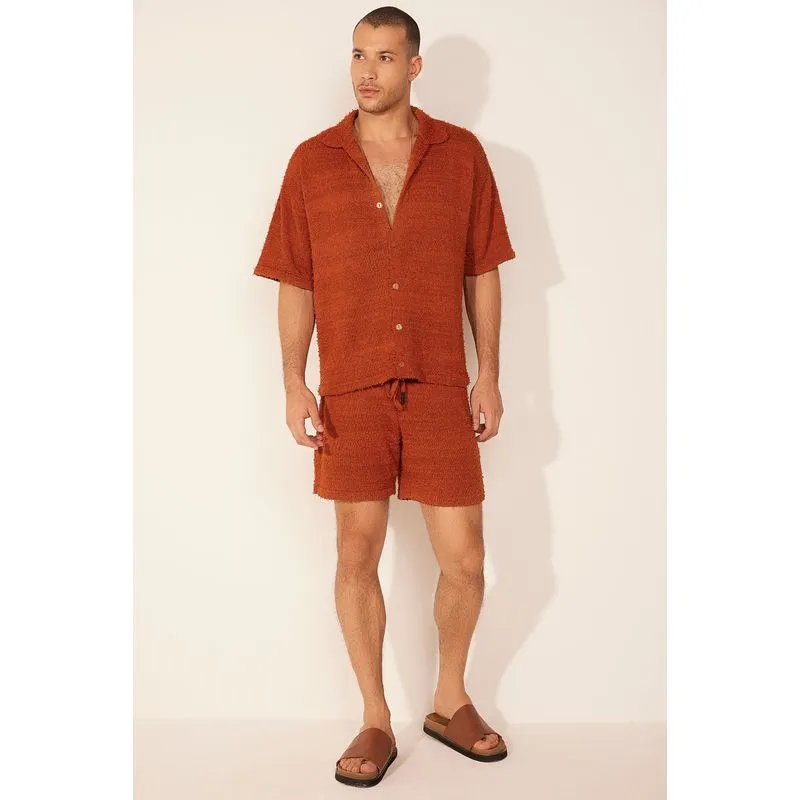 Short Casual Coqueiral Marrom MARROM/BROWN EGG/XXL