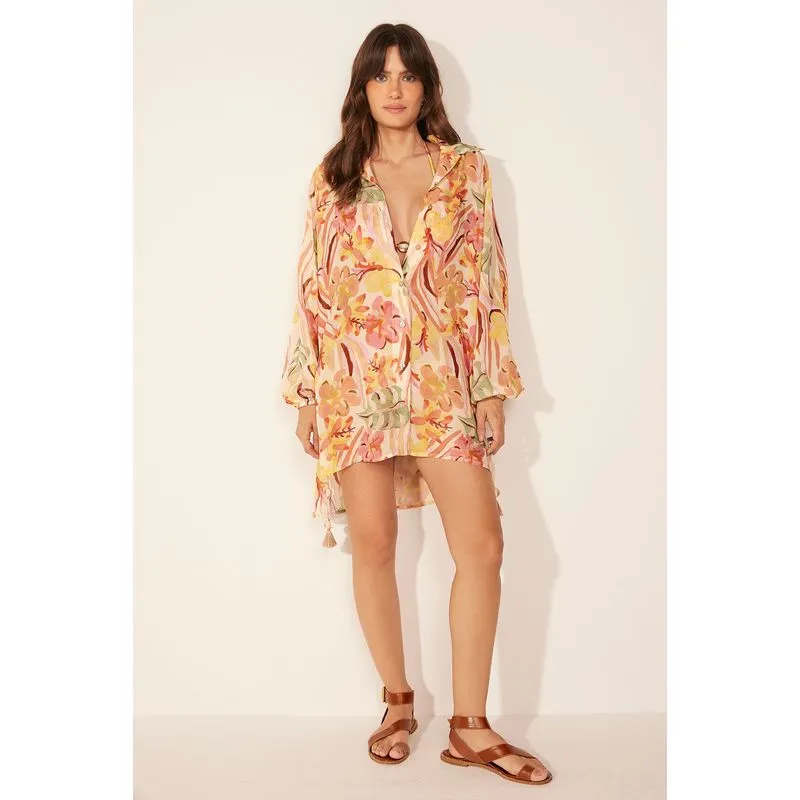 Chemise Curto Arte Floral ROSA/PINK P/S
