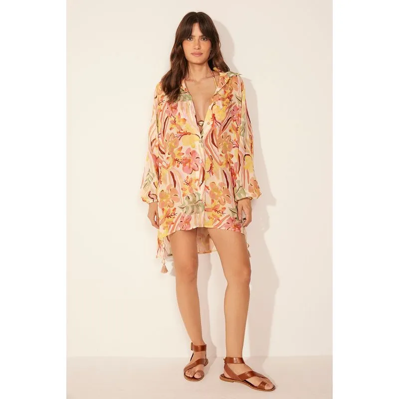 Chemise Curto Arte Floral ROSA/PINK GG/XL