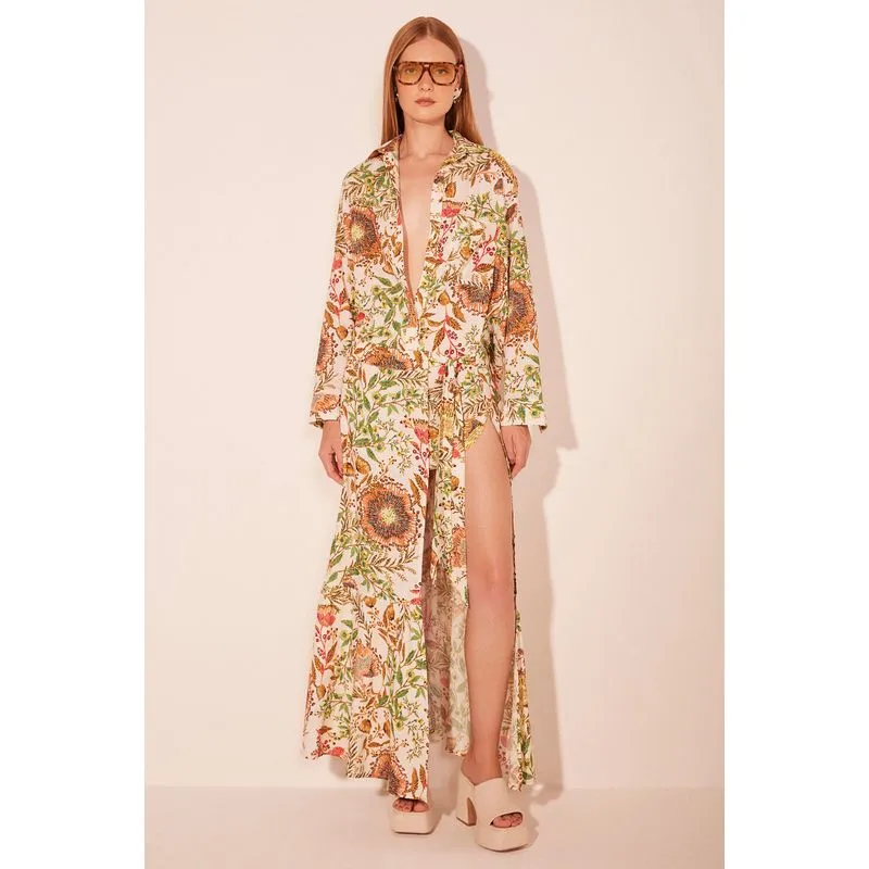 Saia Longa Floral Icaraí OFF WHITE/OFF WHITE M/M