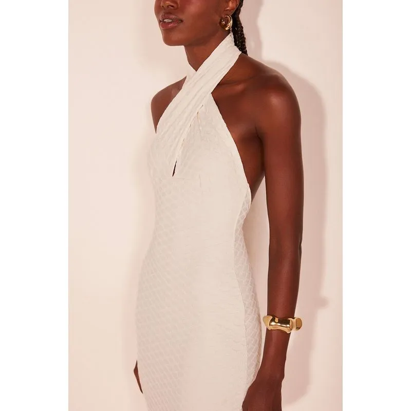 Vestido Midi Trama Off White OFF WHITE/OFF WHITE G/L